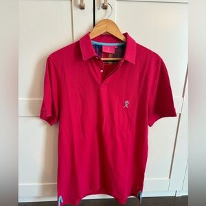 Vicomte A Polo Shirt Size Large Pima Cotton in Fuchsia Pink